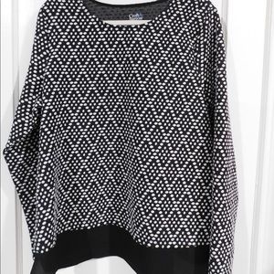 Black and White Blouse